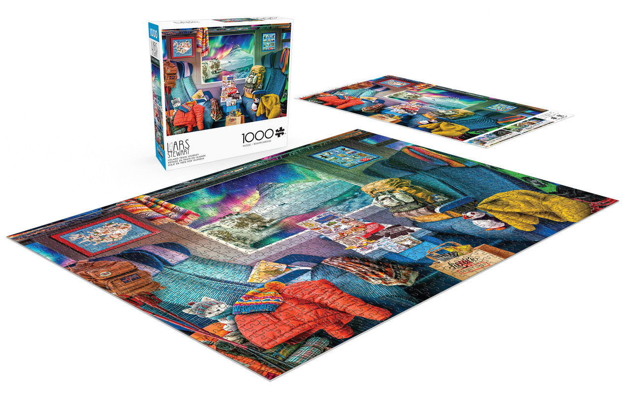 buffalo-games-stewart-iceland-train-puzzle-1000-teile-winter image 3