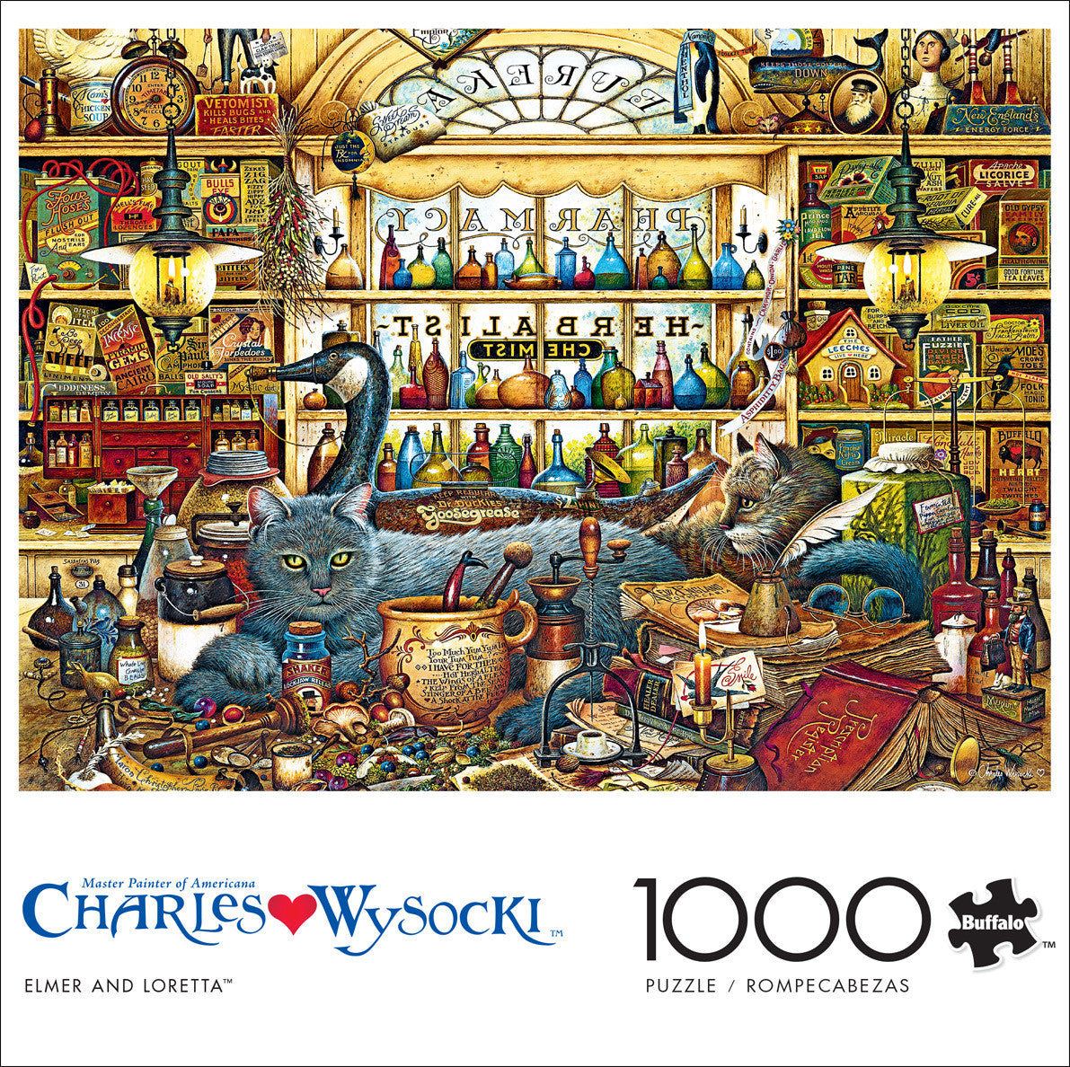 buffalo-games-wysocki-elmer-loretta-puzzle-1000-teile-katzen image 2