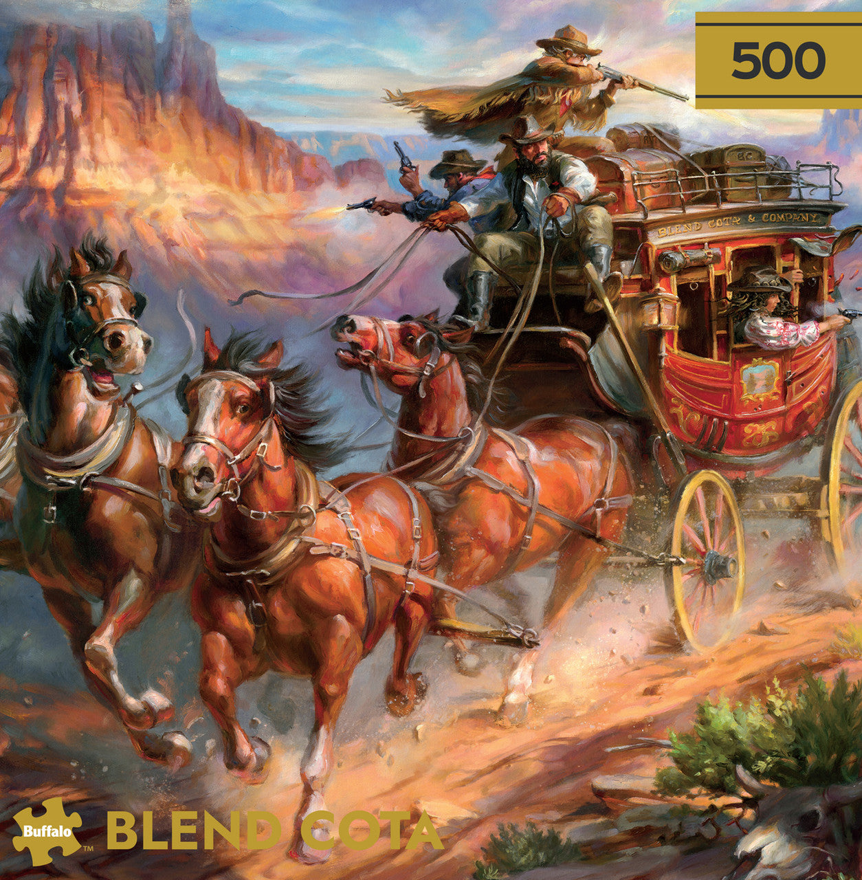 buffalo-games-gold-wild-wild-west-puzzle-500-teile image 2