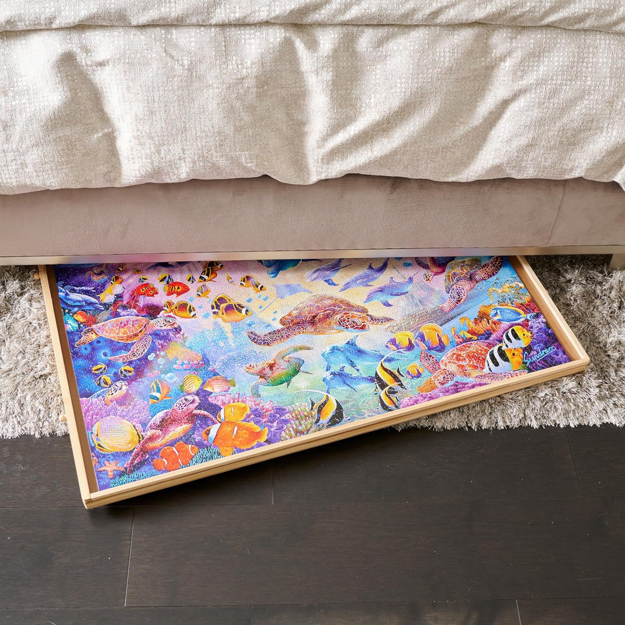 buffalo-games-puzzletisch-holz-2000-teile-mit-schubladen image 7