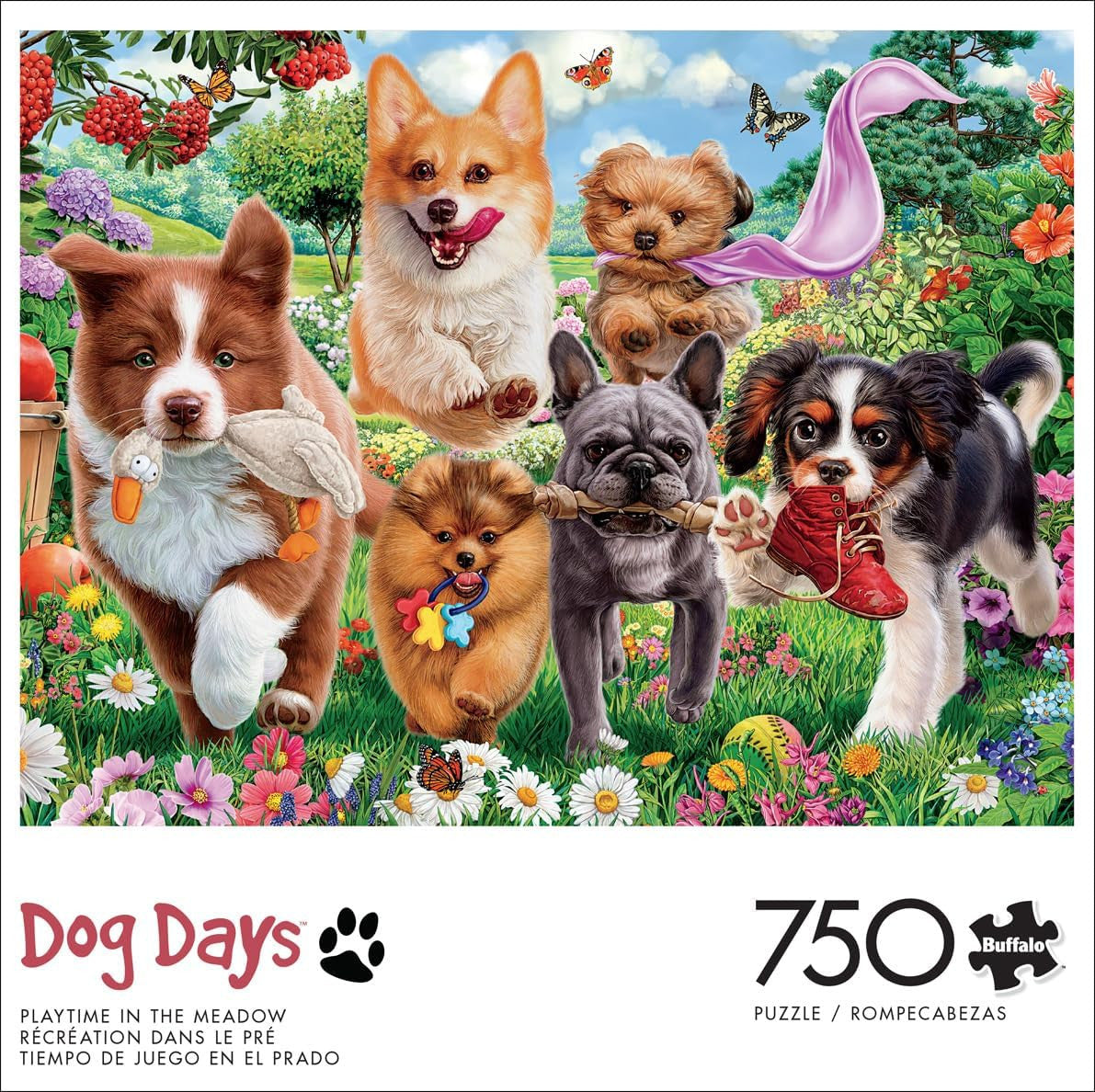buffalo-games-dog-days-playtime-in-the-meadow-puzzle-750-teile image 4
