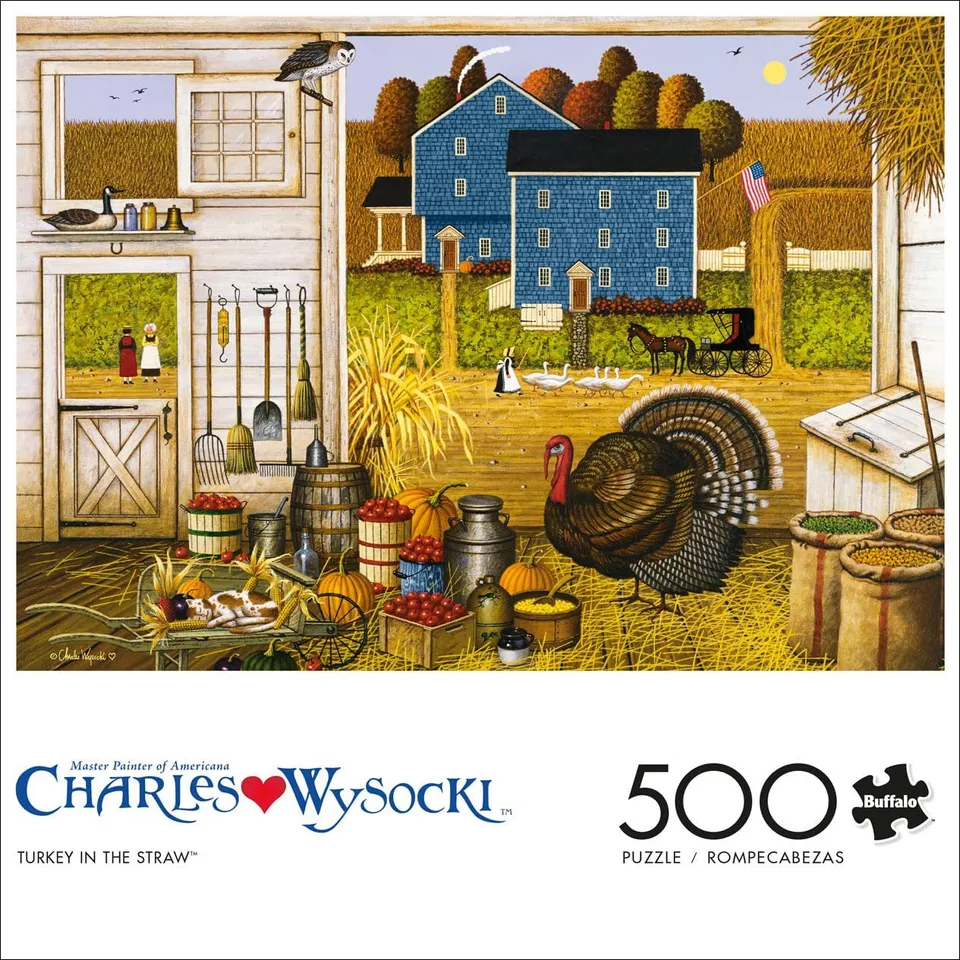 buffalo-games-turkey-in-the-straw-puzzle-500-teile-americana image 1