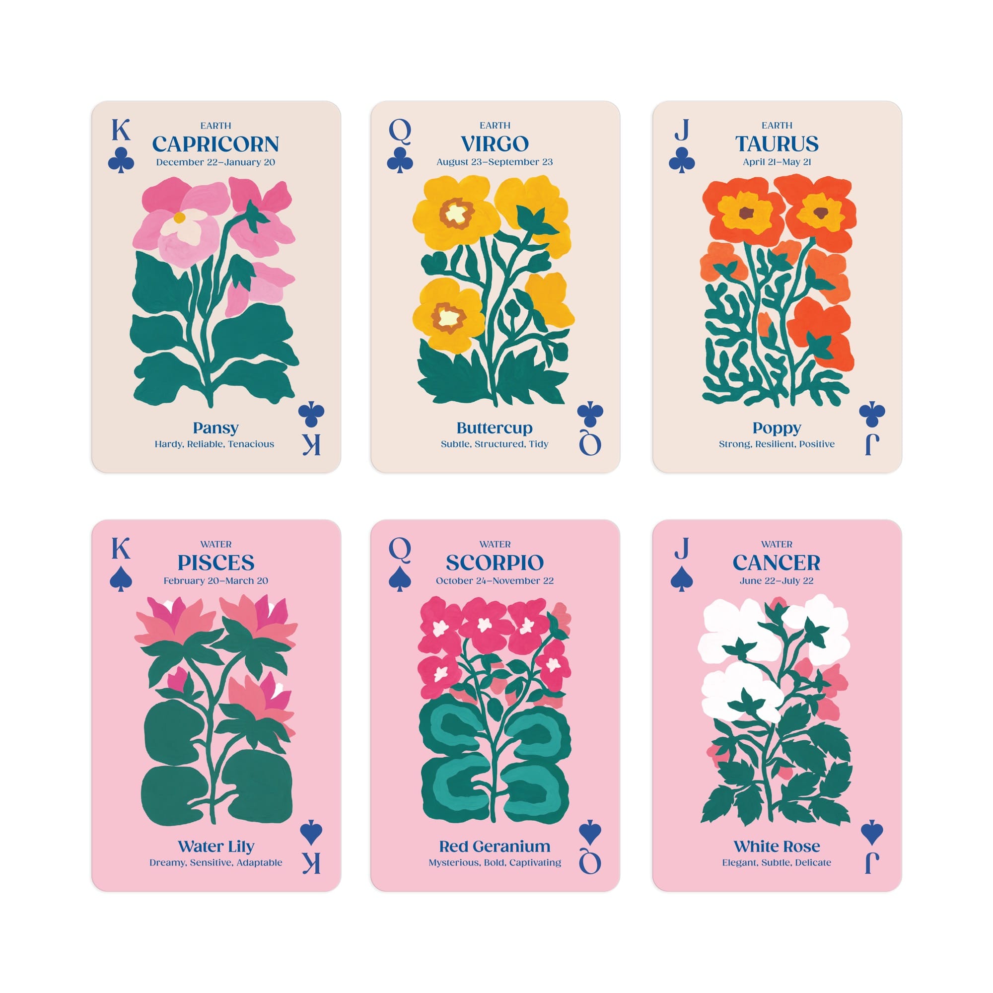 galison-zodiac-flowers-spielkarten-2-decks-sternzeichen image 3