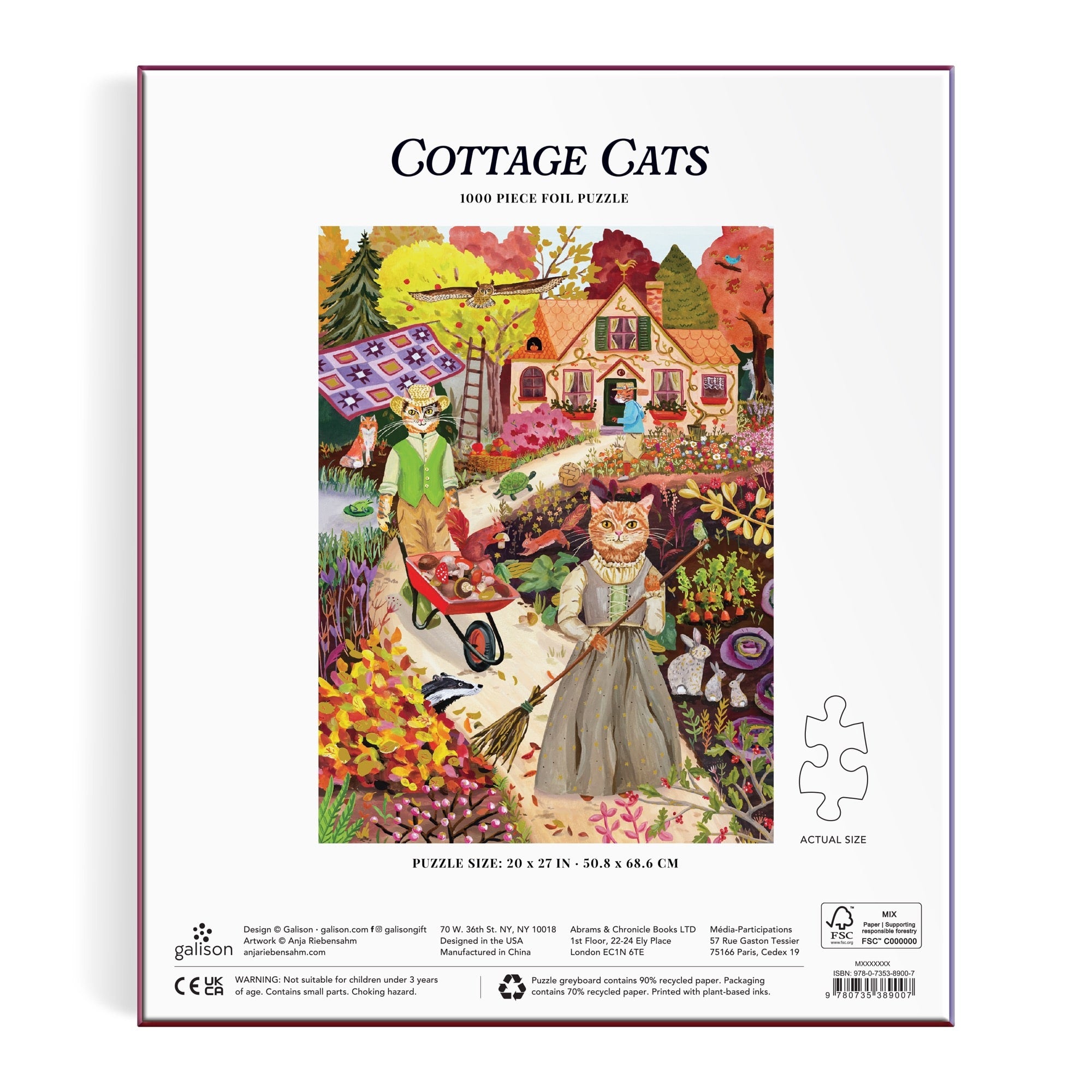 galison-cottage-cats-puzzle-1000-teile-folie-katzen image 6