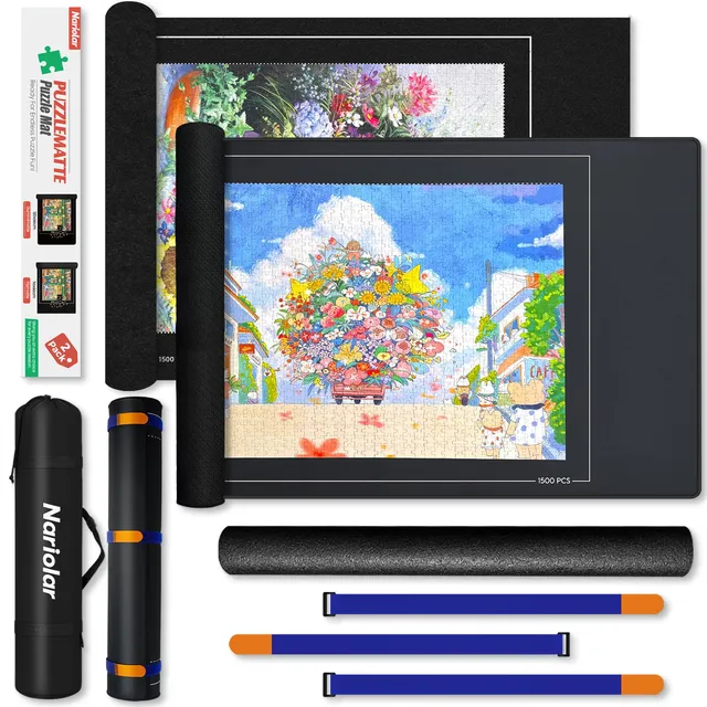 nariolar-puzzle-mat-puzzlematte-2er-set-gummi-filz-120x66-cm image 1