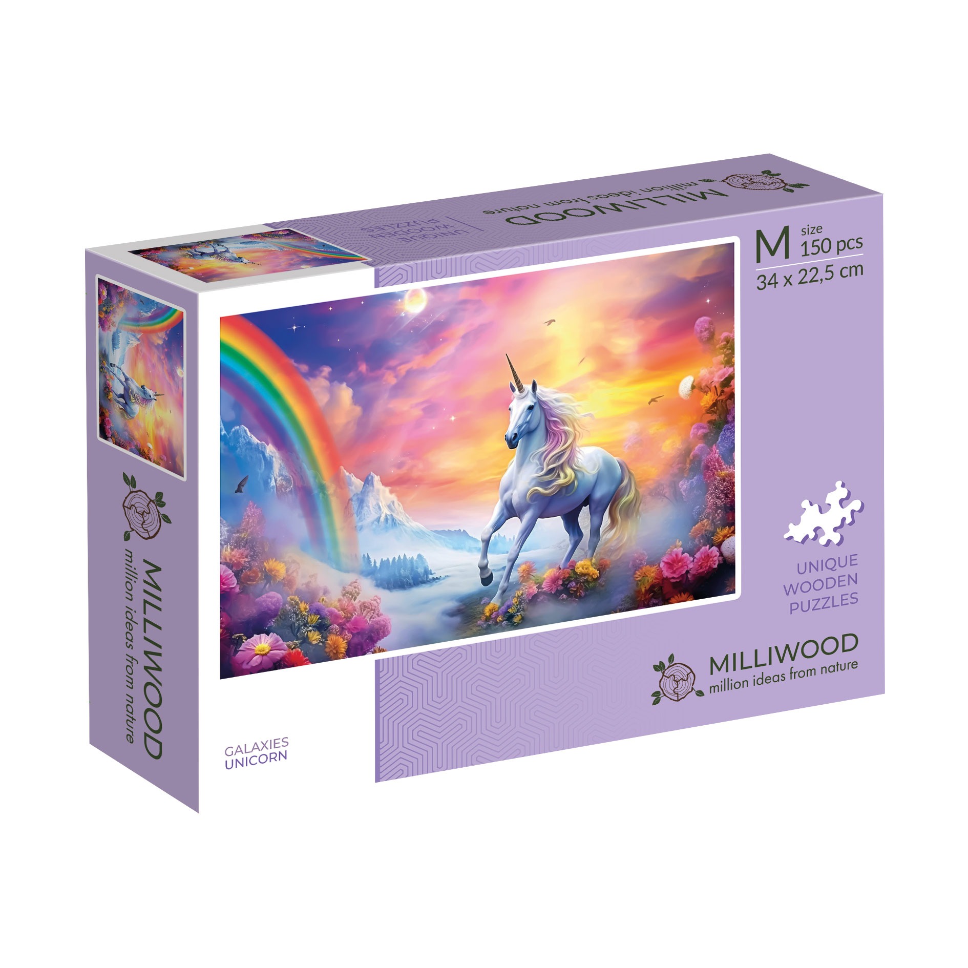 milliwood-galaxies-einhorn-holzpuzzle-150-teile-wiese image 7