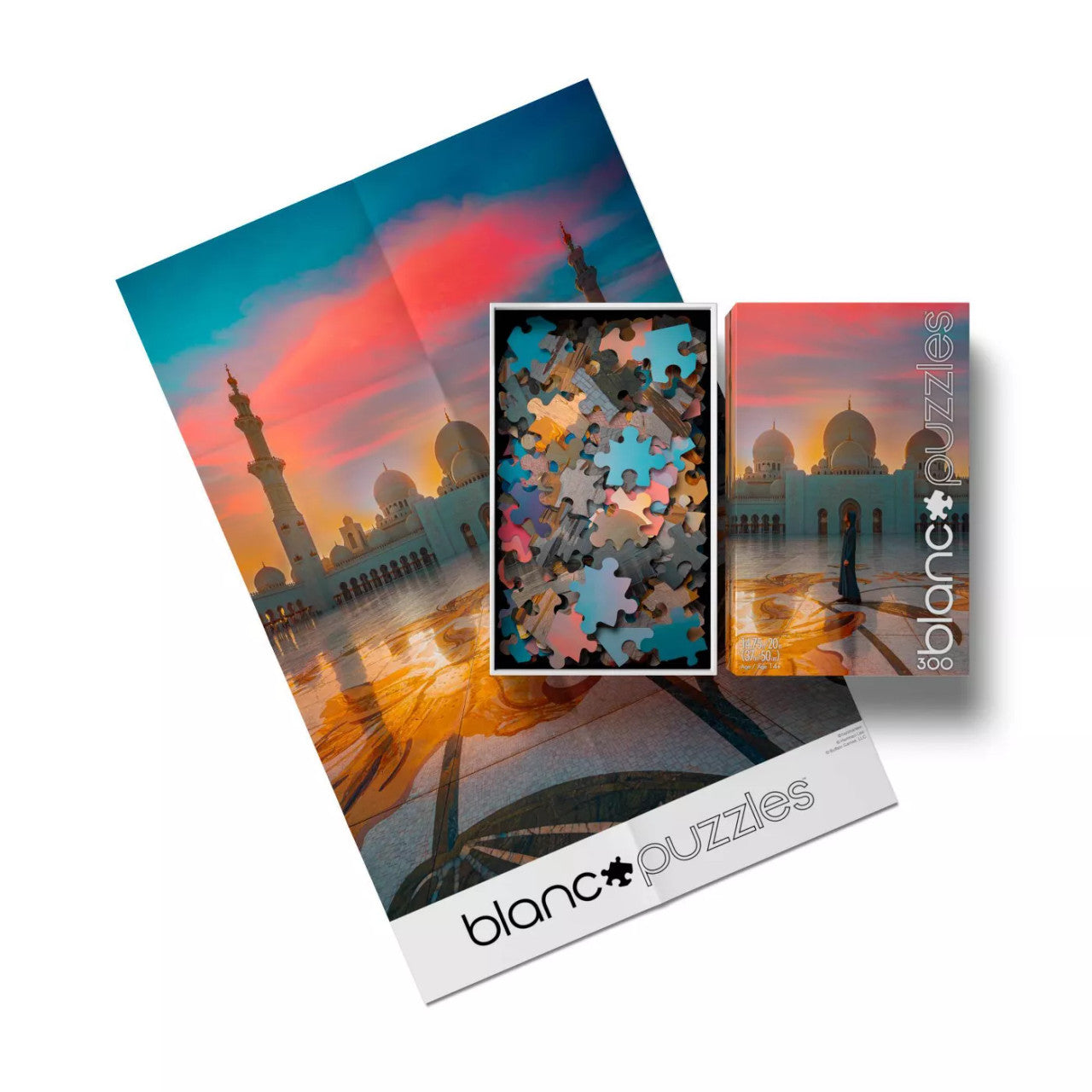buffalo-games-blanc-sunset-abu-dhabi-mosque-puzzle-300-teile-sonnenuntergang image 3