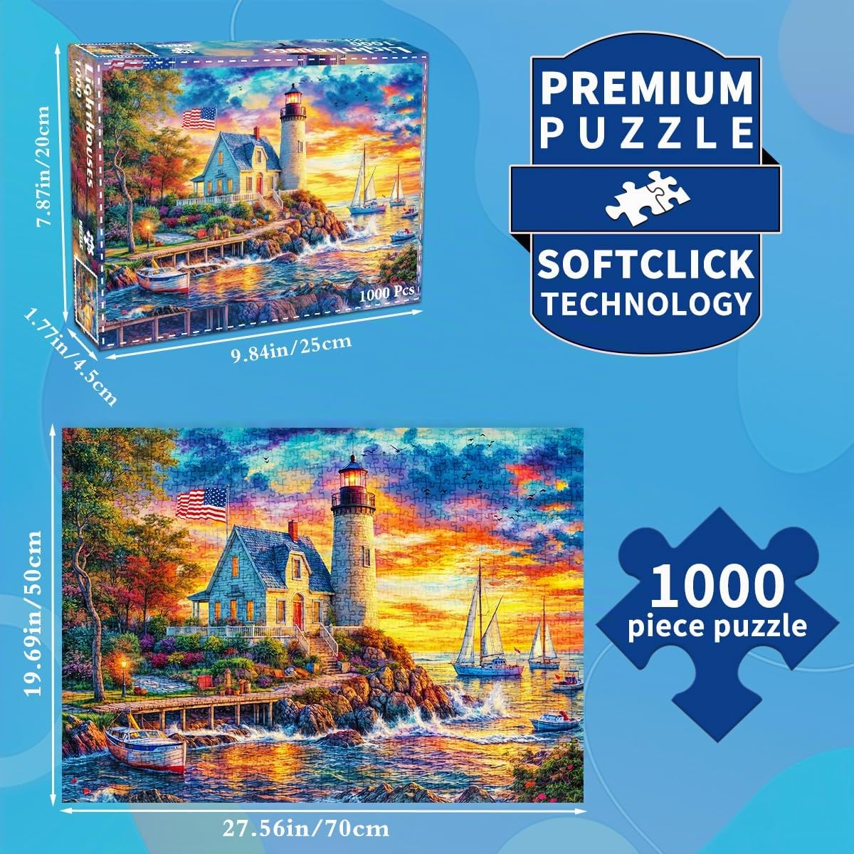 huadada-puzzle-1000-teile-leuchtturm-70x50-cm image 5