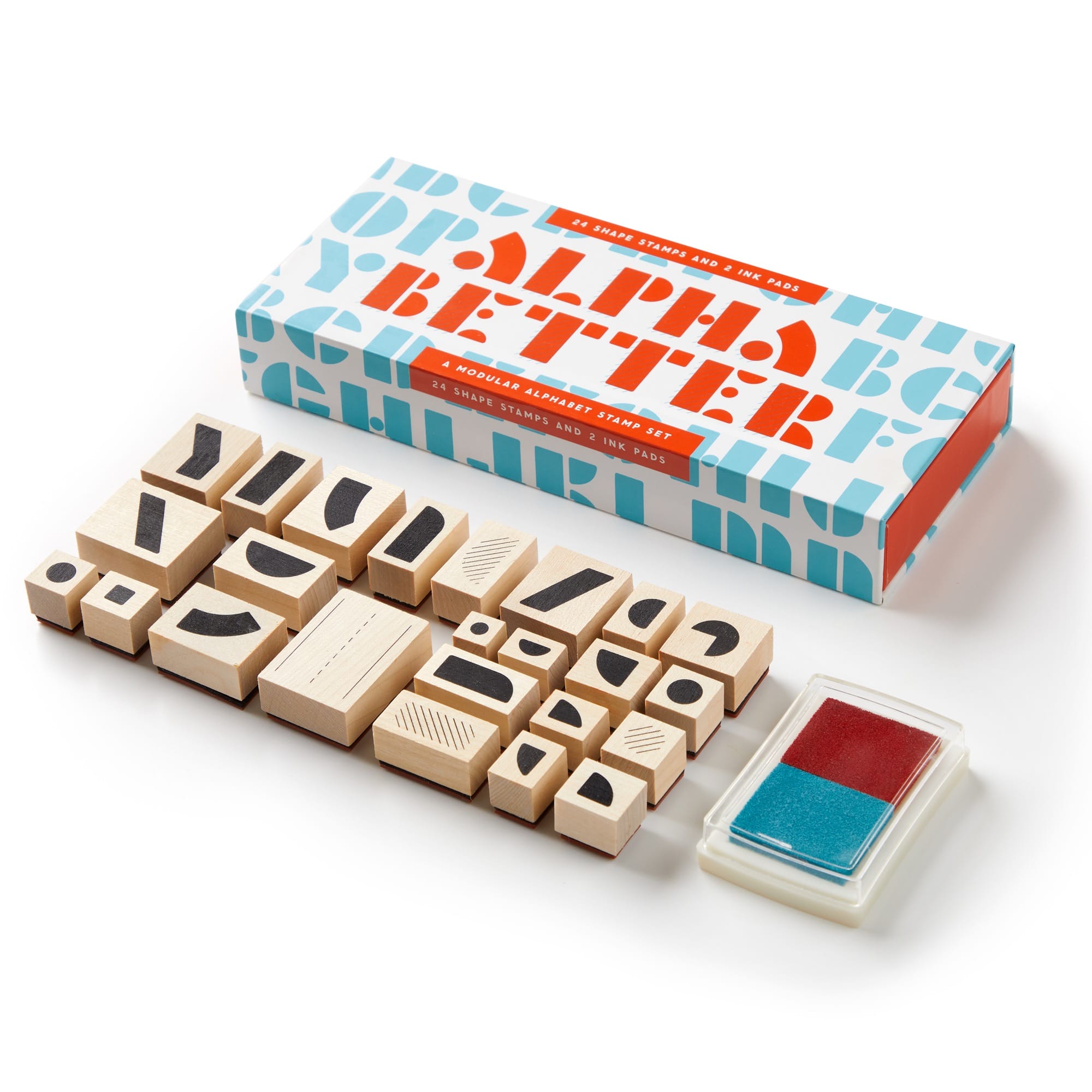 galison-alpha-better-stempelset-24-stempel-stempelkissen image 1