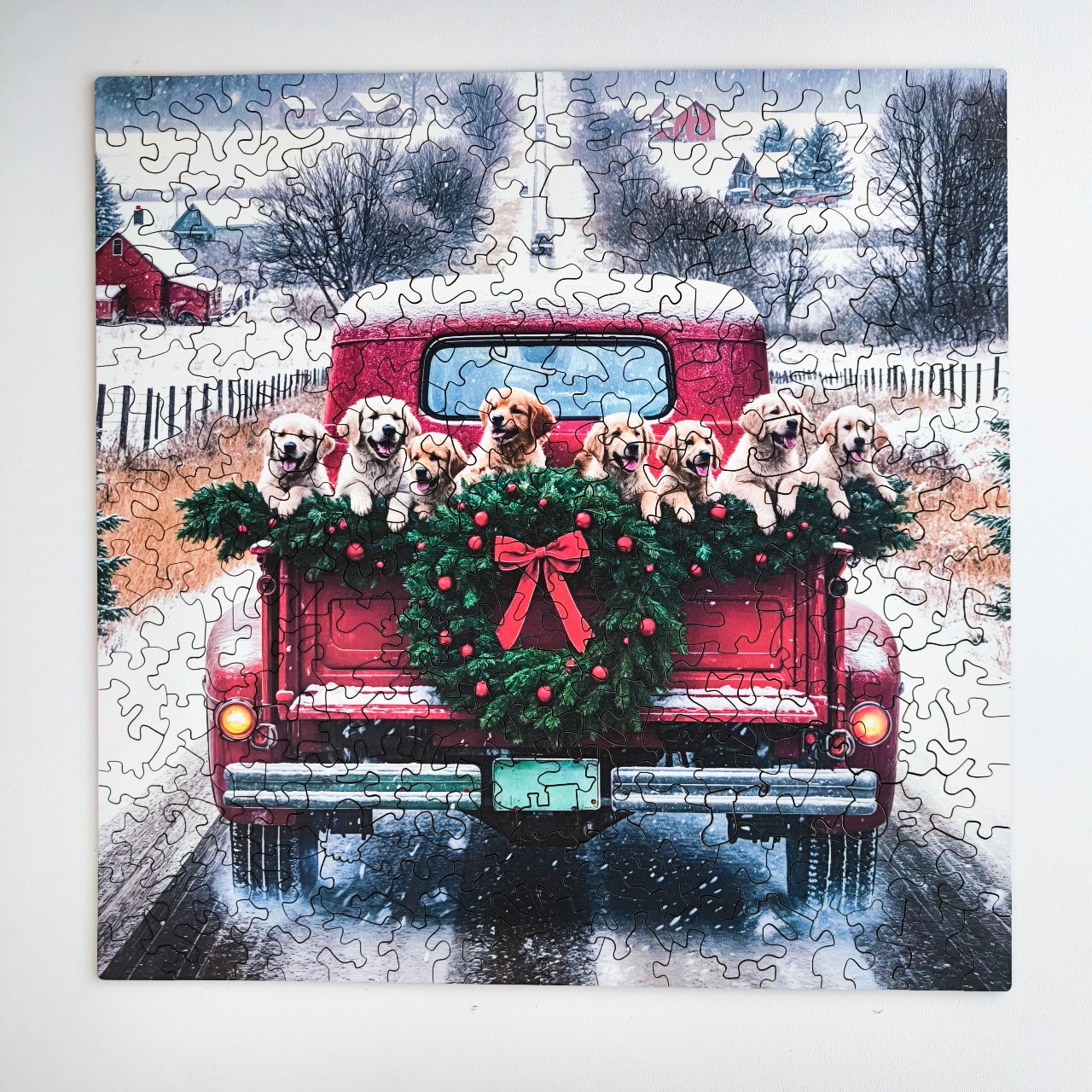 milliwood-christmas-truck-mit-labradoren-holzpuzzle-250-teile image 8