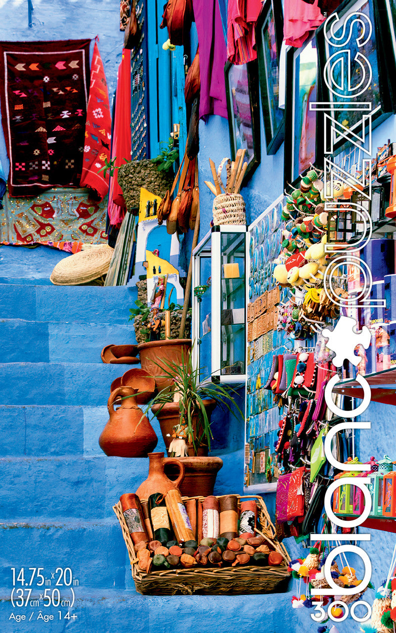 blanc-blue-city-of-morocco-300-teile-puzzle-marokko image 1