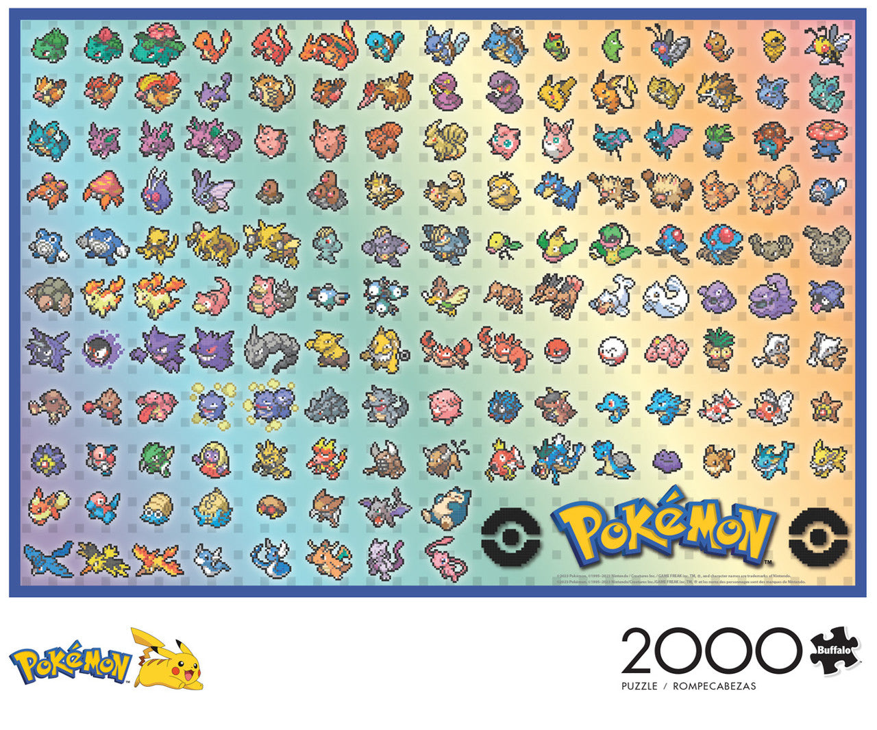 buffalo-games-pokemon-retro-pixel-chart-puzzle-2000-teile-pixel image 2