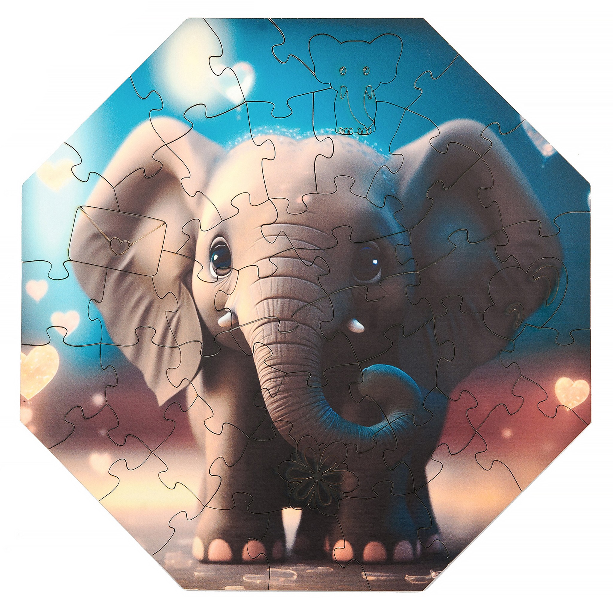 milliwood-hi-i-m-little-elefant-ellie-holzpuzzle-46-teile-f-r-kinder image 2