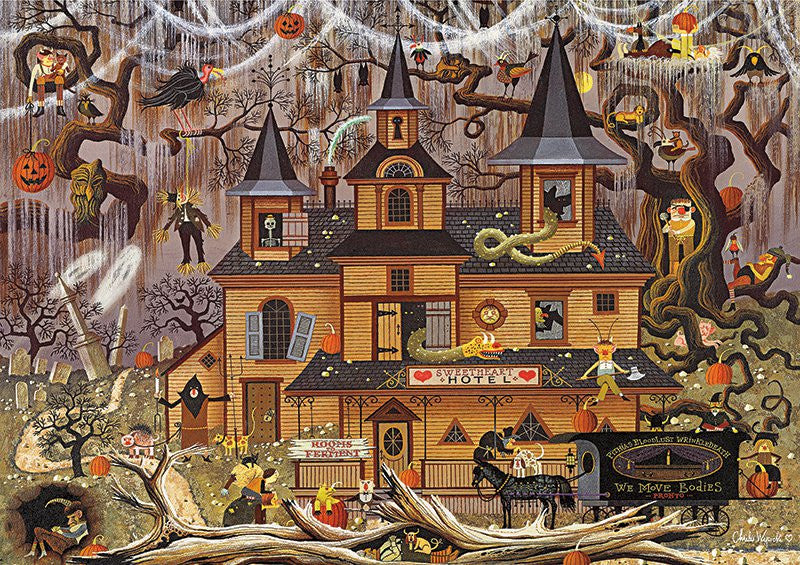 buffalo-games-wysocki-trick-or-treat-hotel-500t-puzzle-halloween image 2
