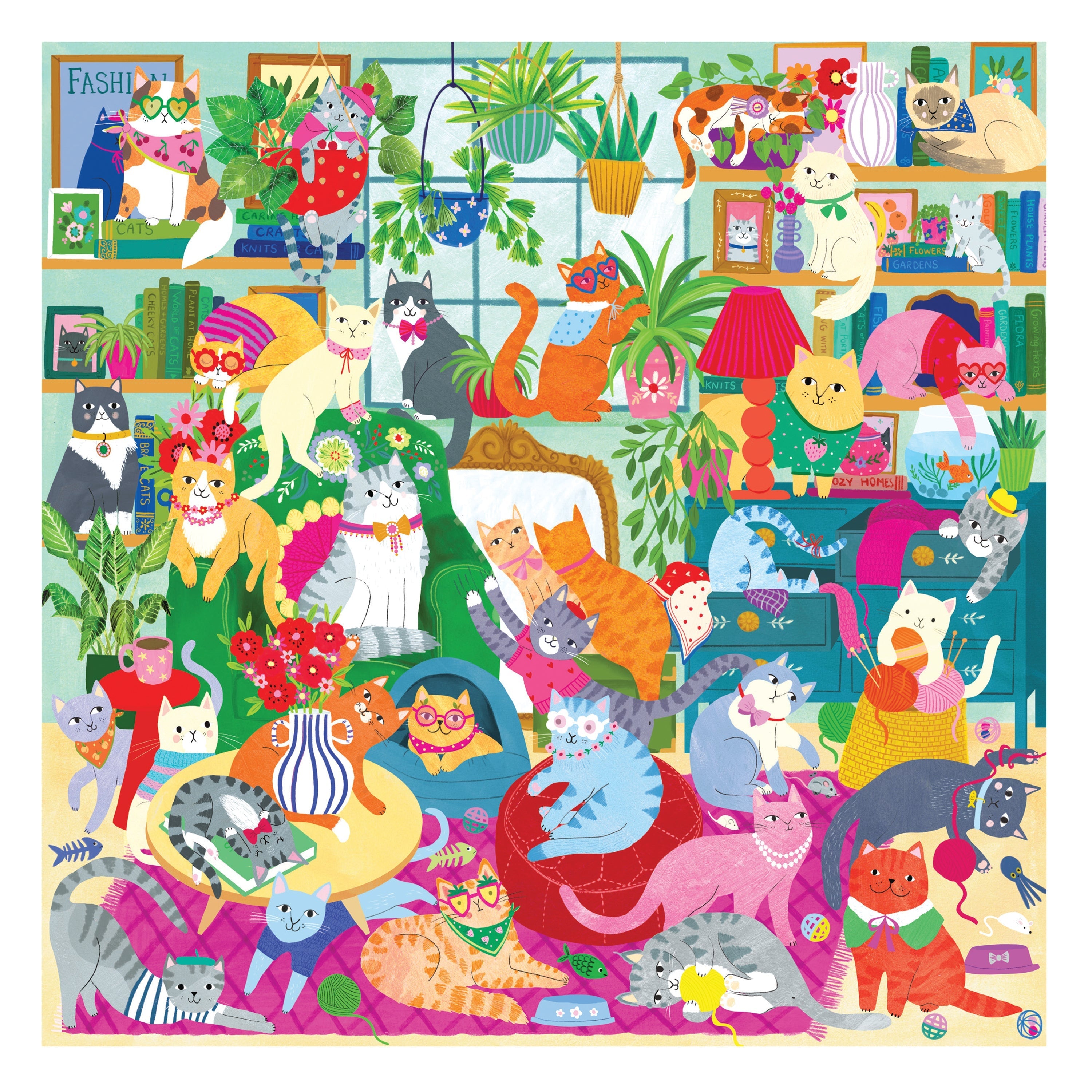 galison-caturday-500-teile-katzen-puzzle-familie-ab-7 image 5