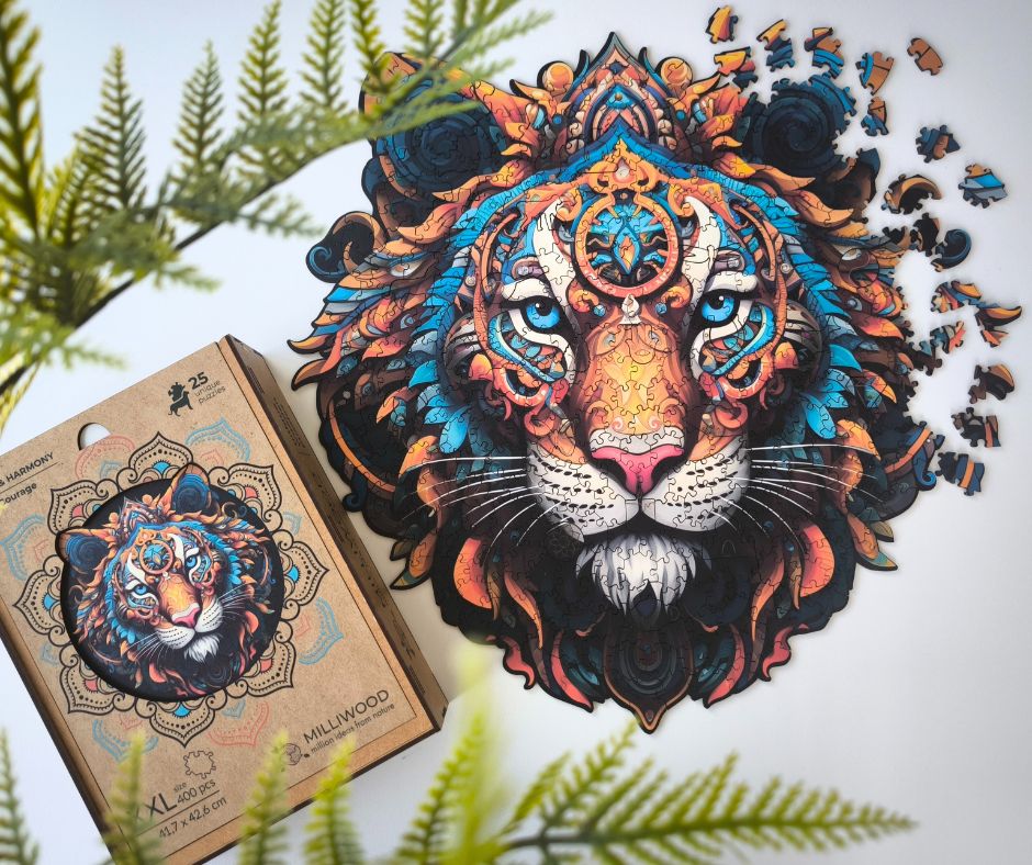 milliwood-peace-and-harmony-tiger-courage-holzpuzzle-400-teile-erwachsene image 7
