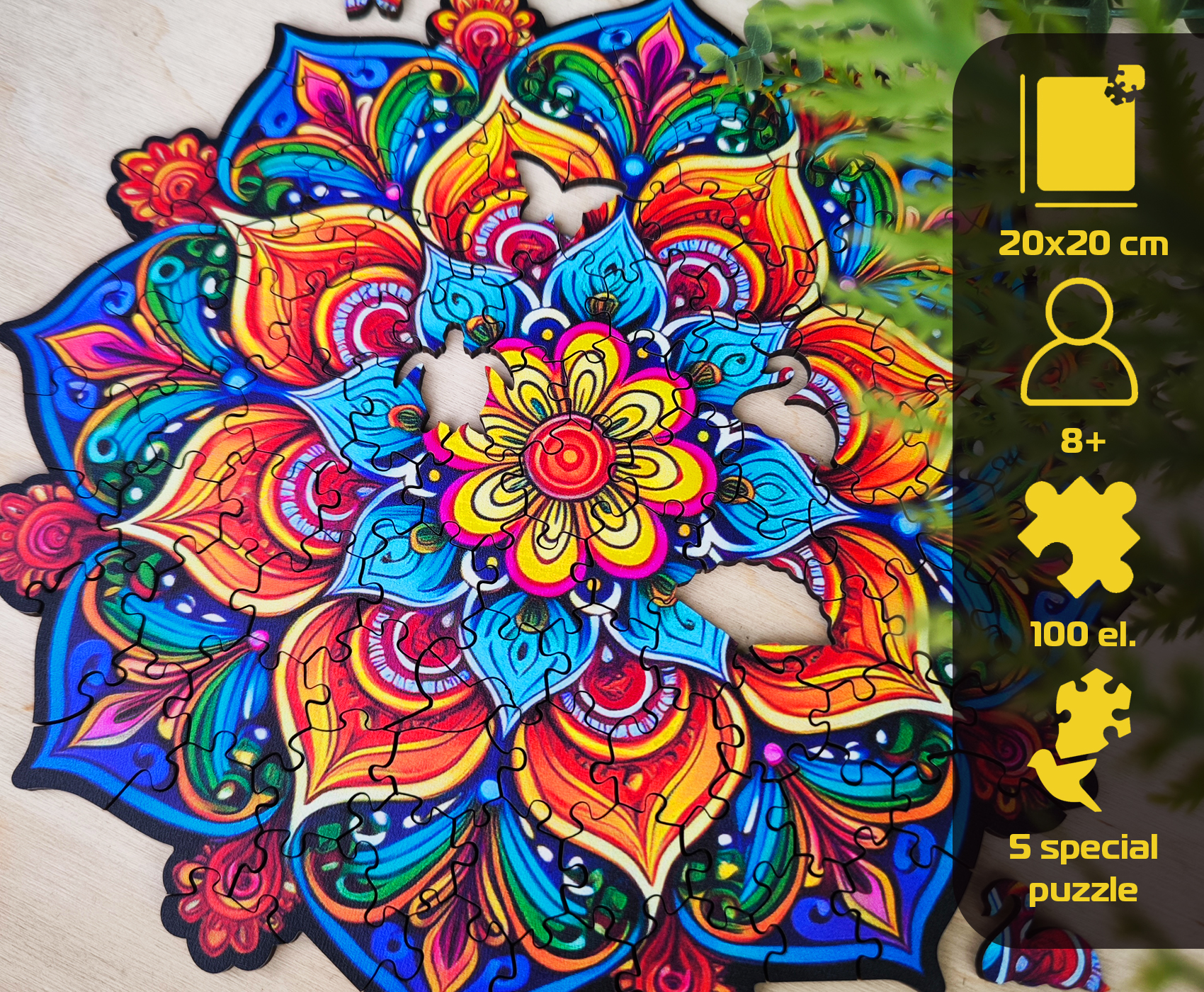 milliwood-peace-and-harmony-mandala-radosci-holzpuzzle-100-teile image 6