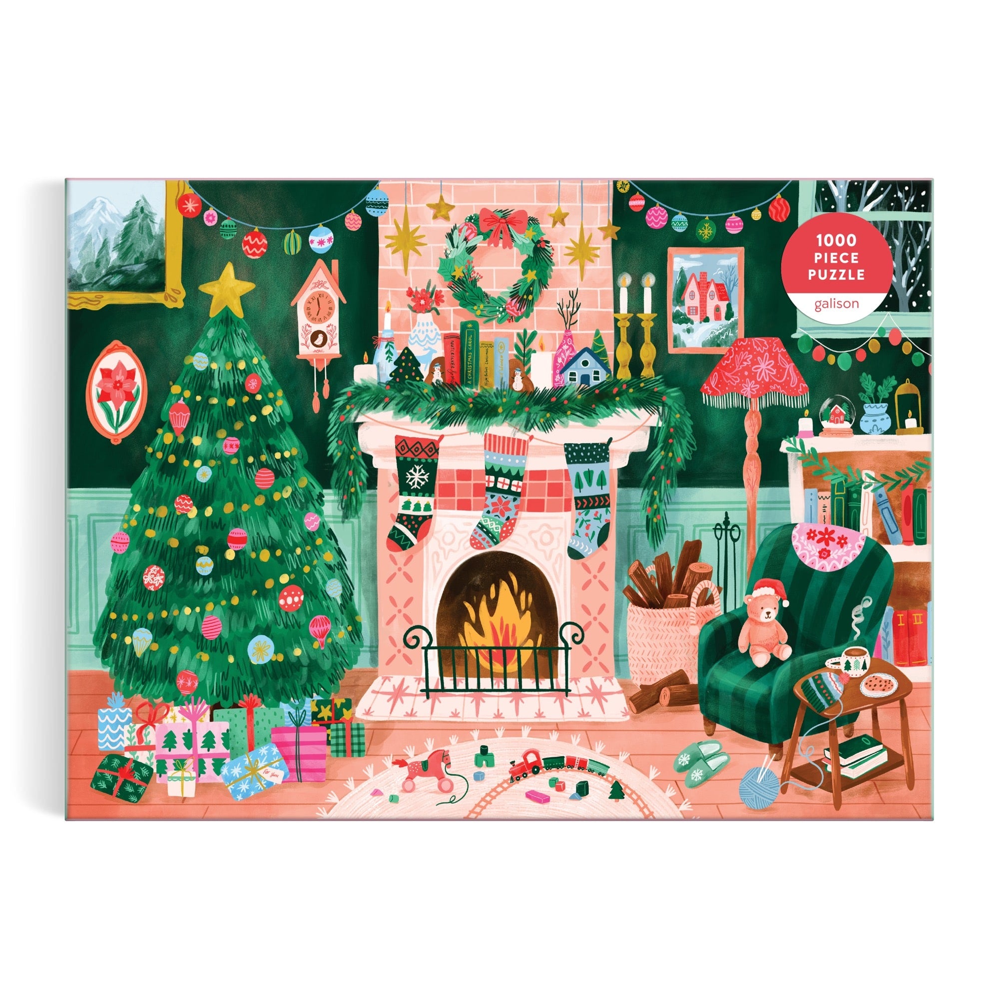 galison-cozy-by-the-fireplace-puzzle-1000-teile-weihnachten image 2