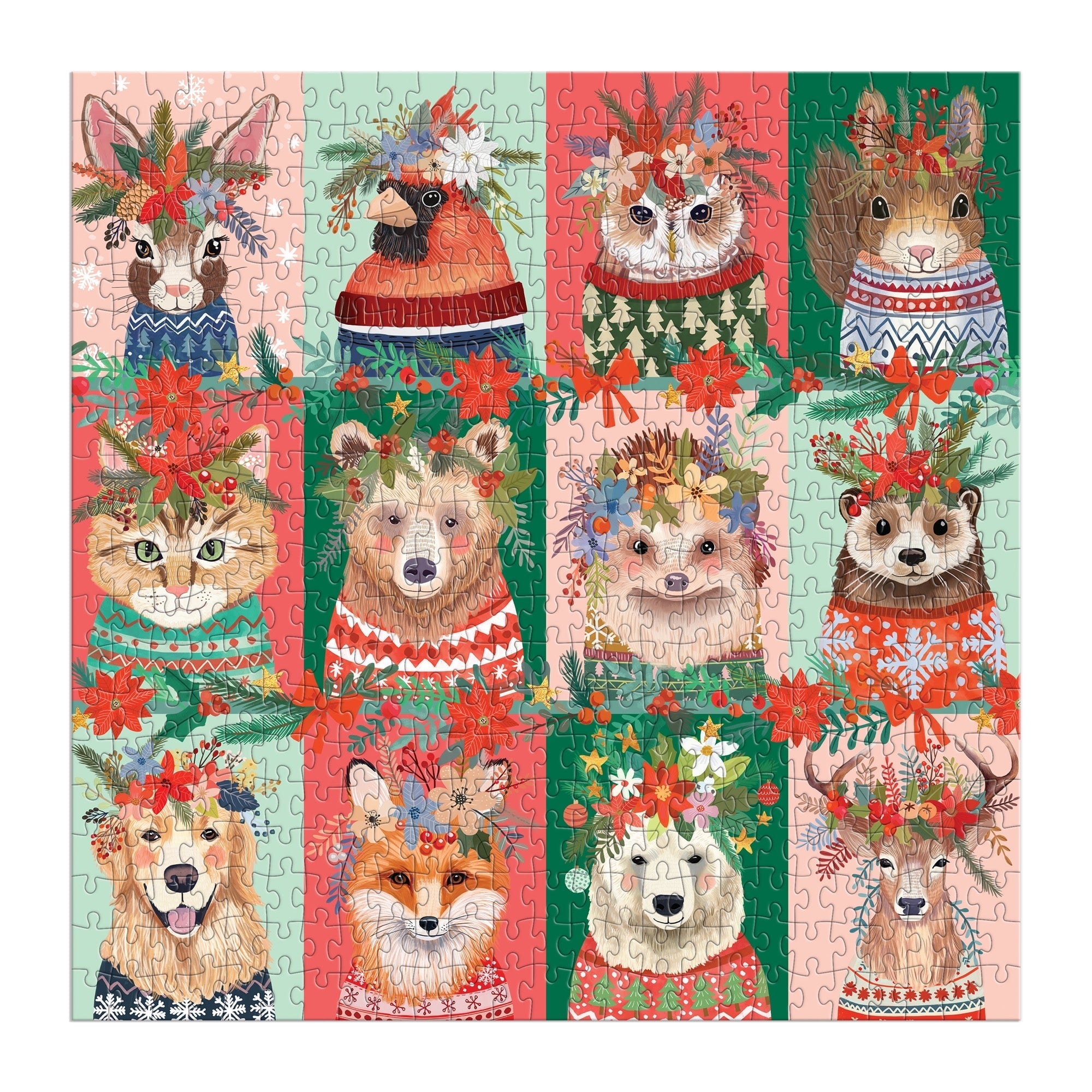 galison-furry-and-bright-puzzle-500-teile-tiere image 3