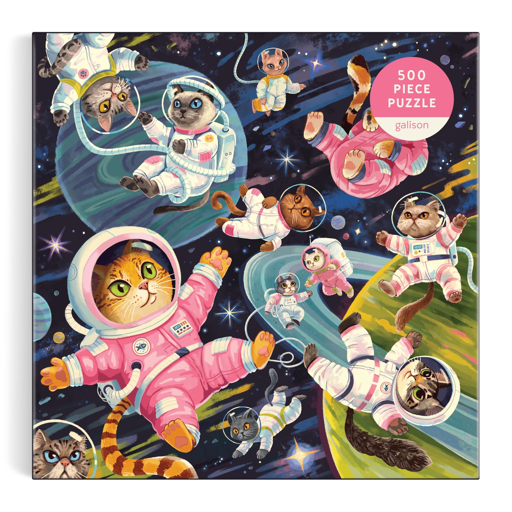 galison-a-space-meowdyssey-puzzle-500-teile-katzen-weltraum image 2
