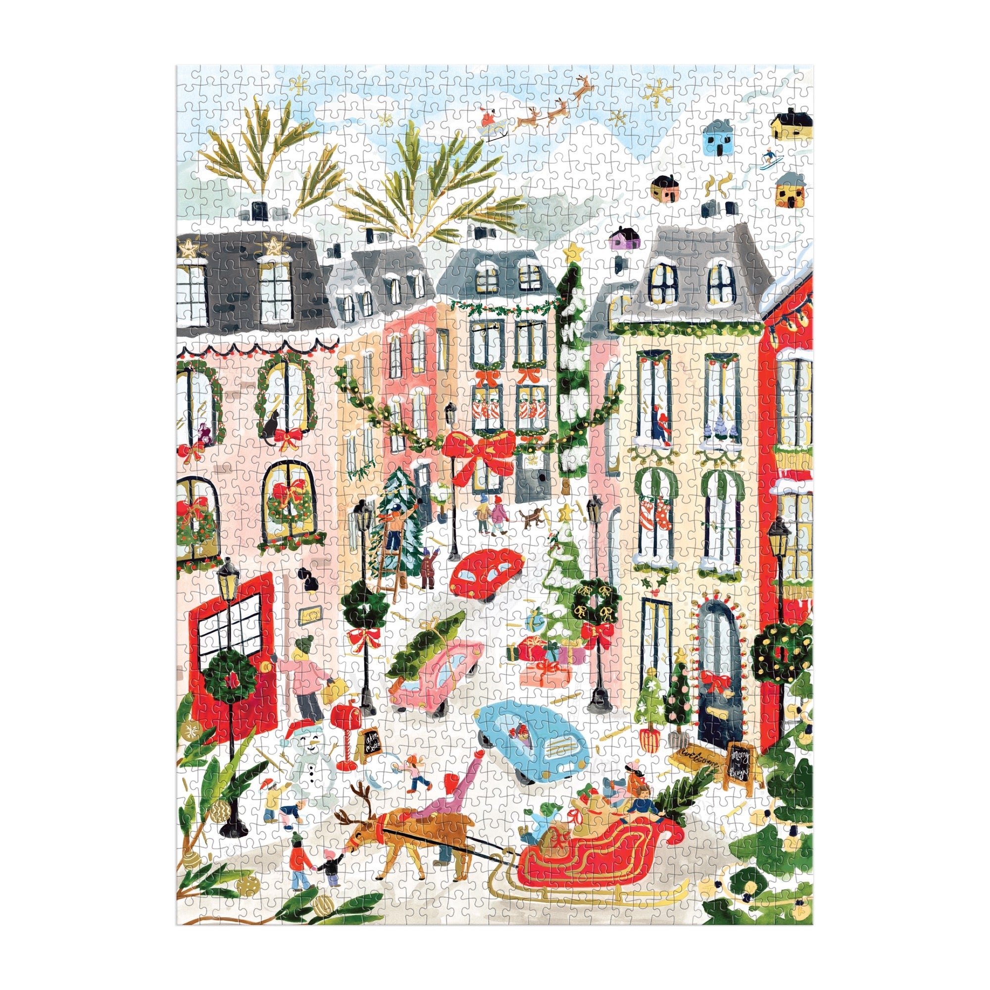 galison-merriest-village-puzzle-1000-teile-goldfolie image 3