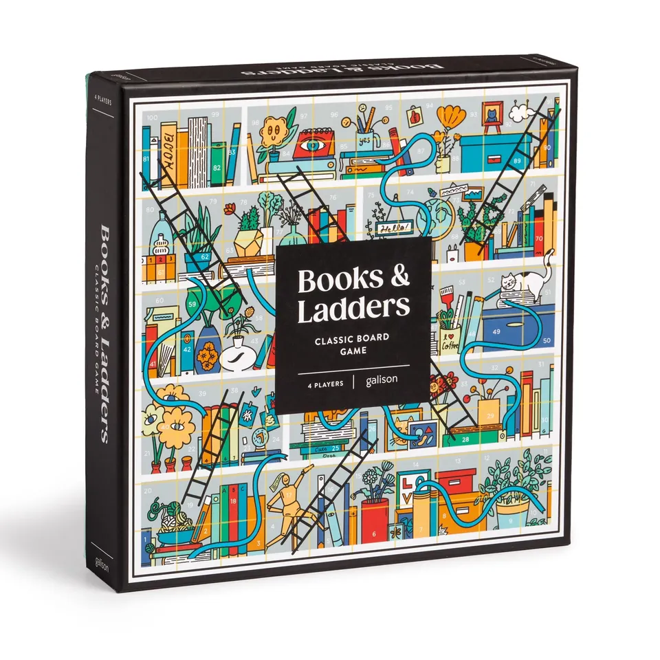 galison-games-books-and-ladders-brettspiel-b-cher-edition image 1