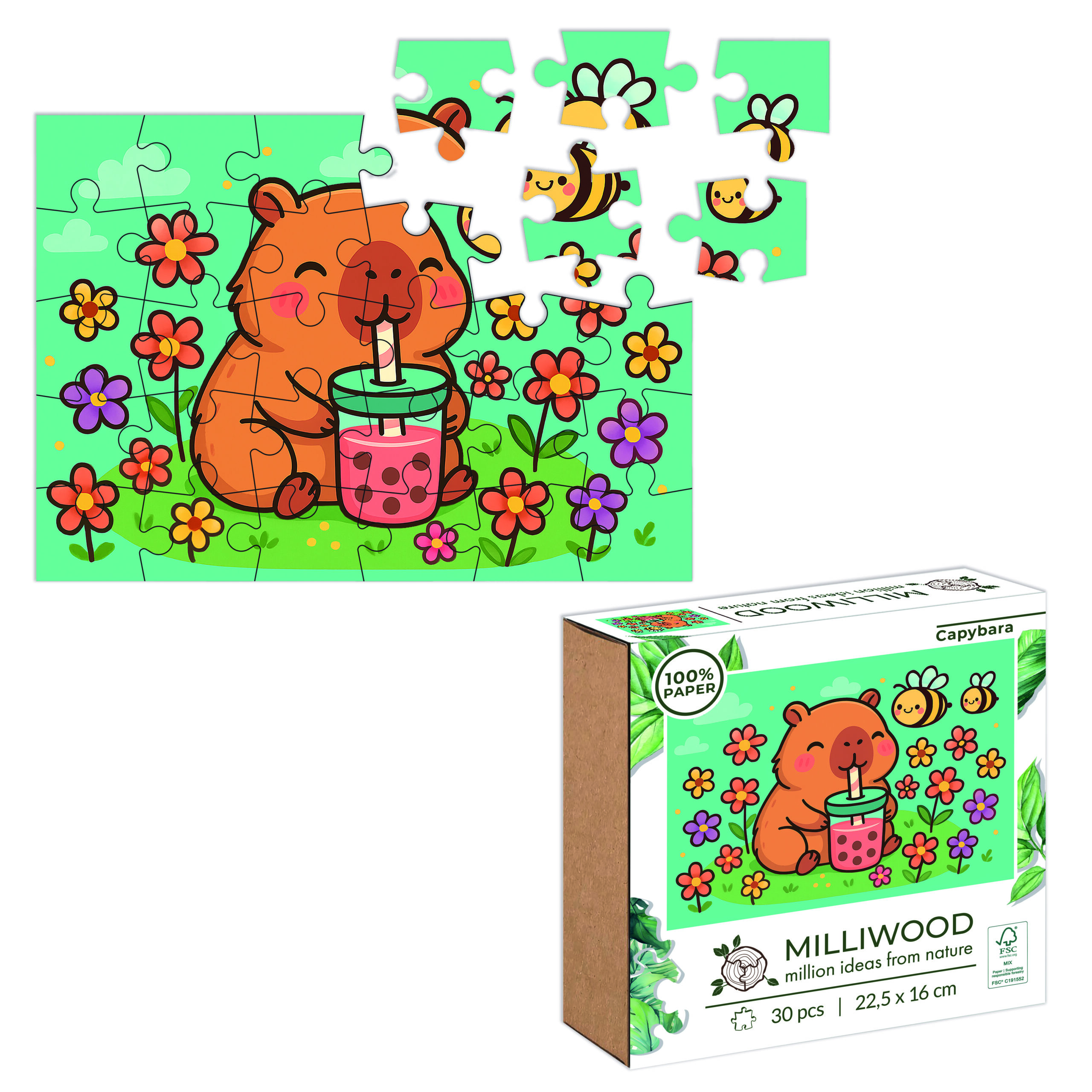 milliwood-puzzle-klasyczne-kapibara-puzzle-30-teile-ab-4-jahre image 5