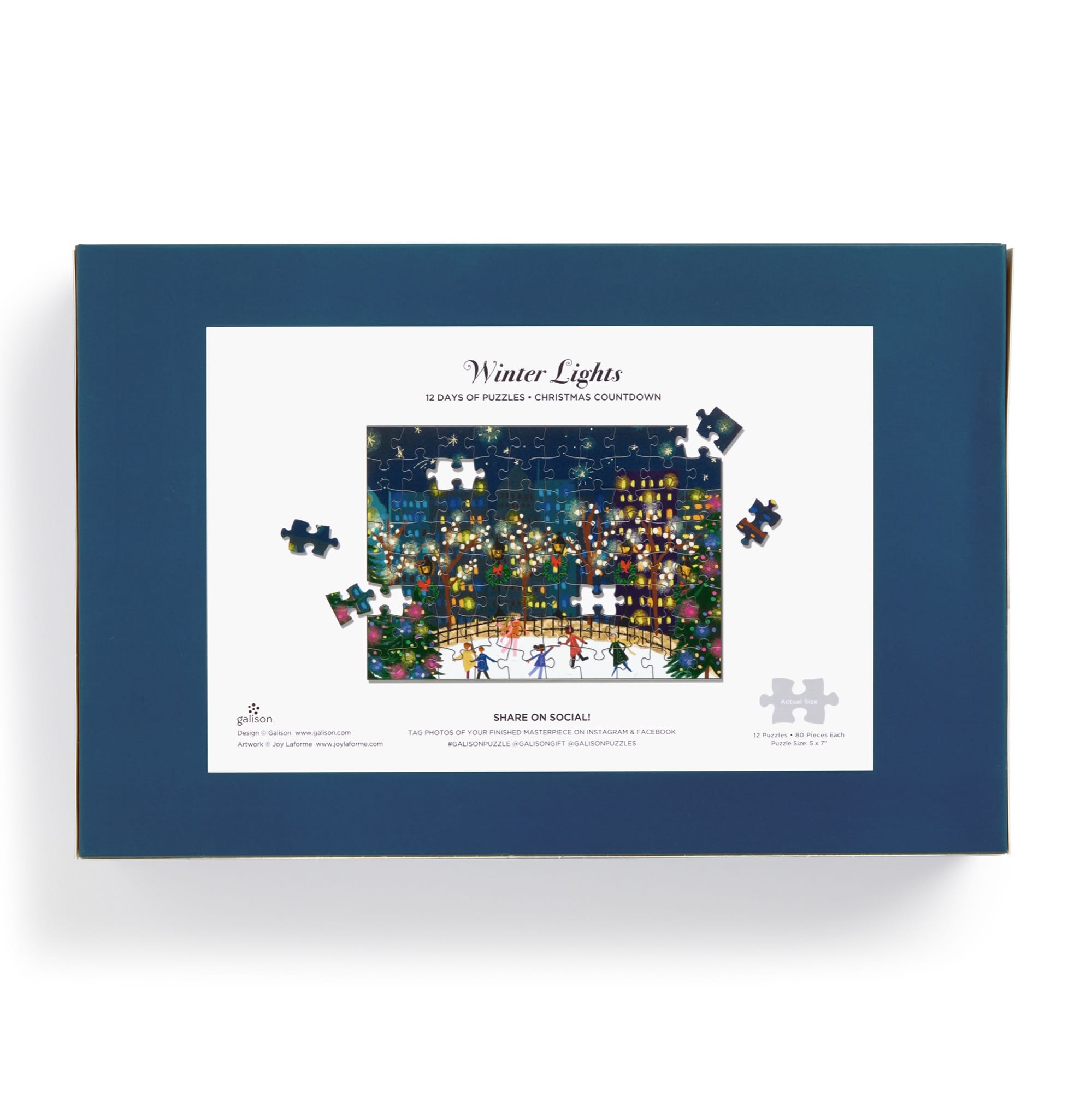 galison-winter-lights-puzzle-adventskalender-12x-80-teile image 4