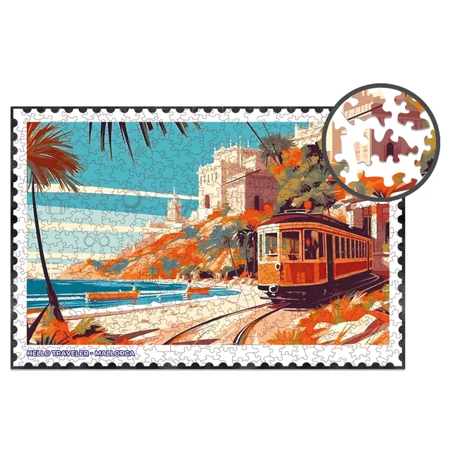 milliwood-hello-traveler-holzpuzzle-majorka-500-teile image 1