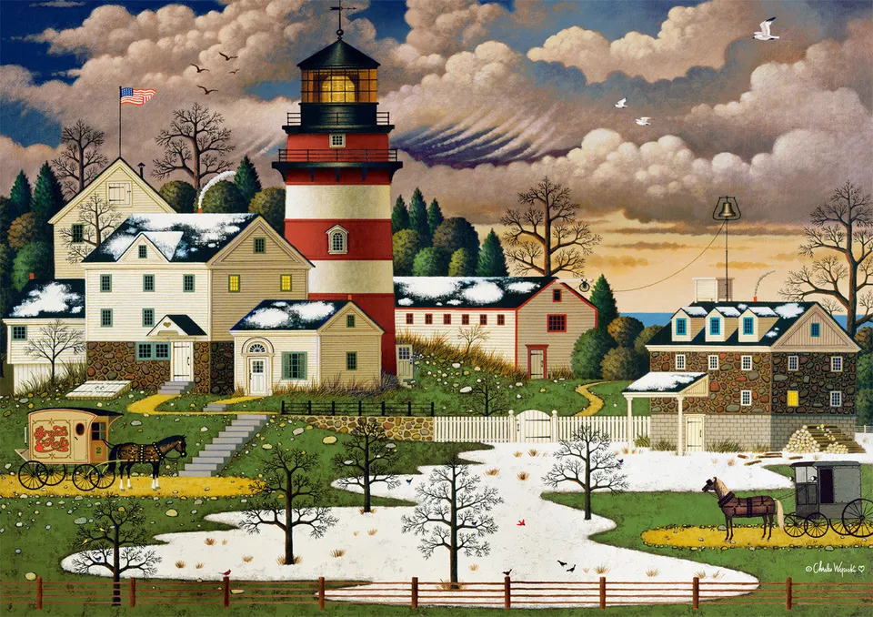 buffalo-games-americana-twilight-sentinel-puzzle-500-teile-leuchtturm image 1
