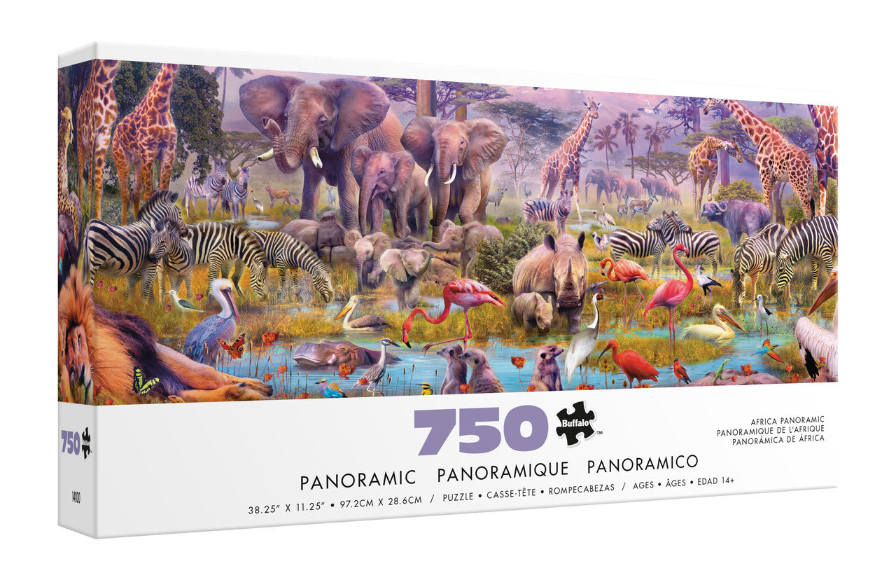 buffalo-games-jigsaw-puzzles-africa-panoramic-puzzle-750-teile-safari image 1