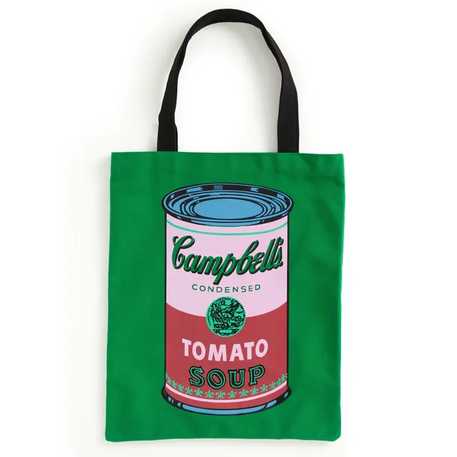 galison-warhol-soup-can-canvas-tote-bag-gr-n image 1