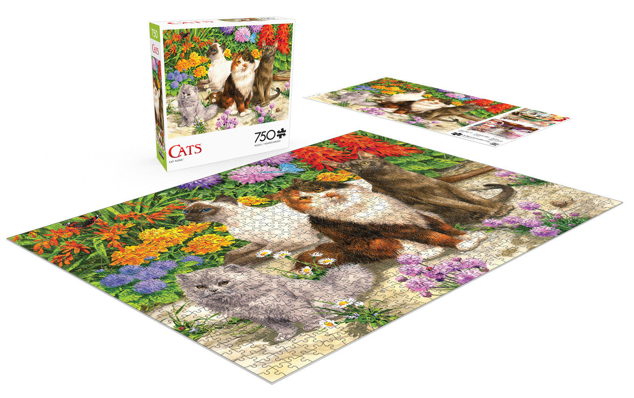 buffalo-games-cat-flora-750-teile-puzzle-katzen-blumen image 4
