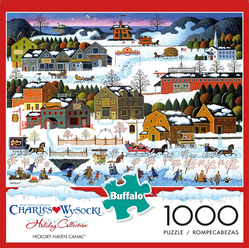 buffalo-games-hickory-haven-canal-puzzle-1000-teile-winterdorf image 1