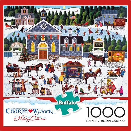 buffalo-games-charles-wysocki-churchyard-christmas-puzzle-1000-teile image 1