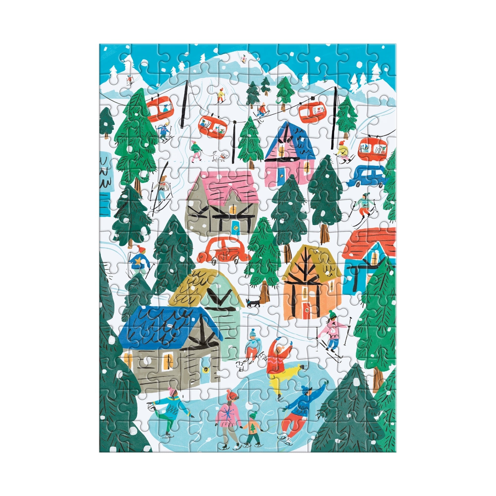 galison-alpine-cottage-130-teile-puzzle-ornament-weihnachten image 3