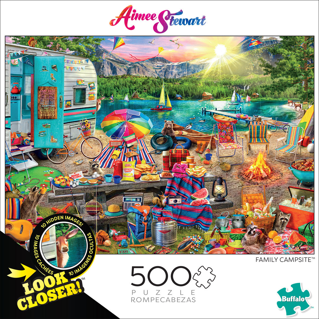 buffalo-games-look-closer-family-campsite-puzzle-500-teile image 1