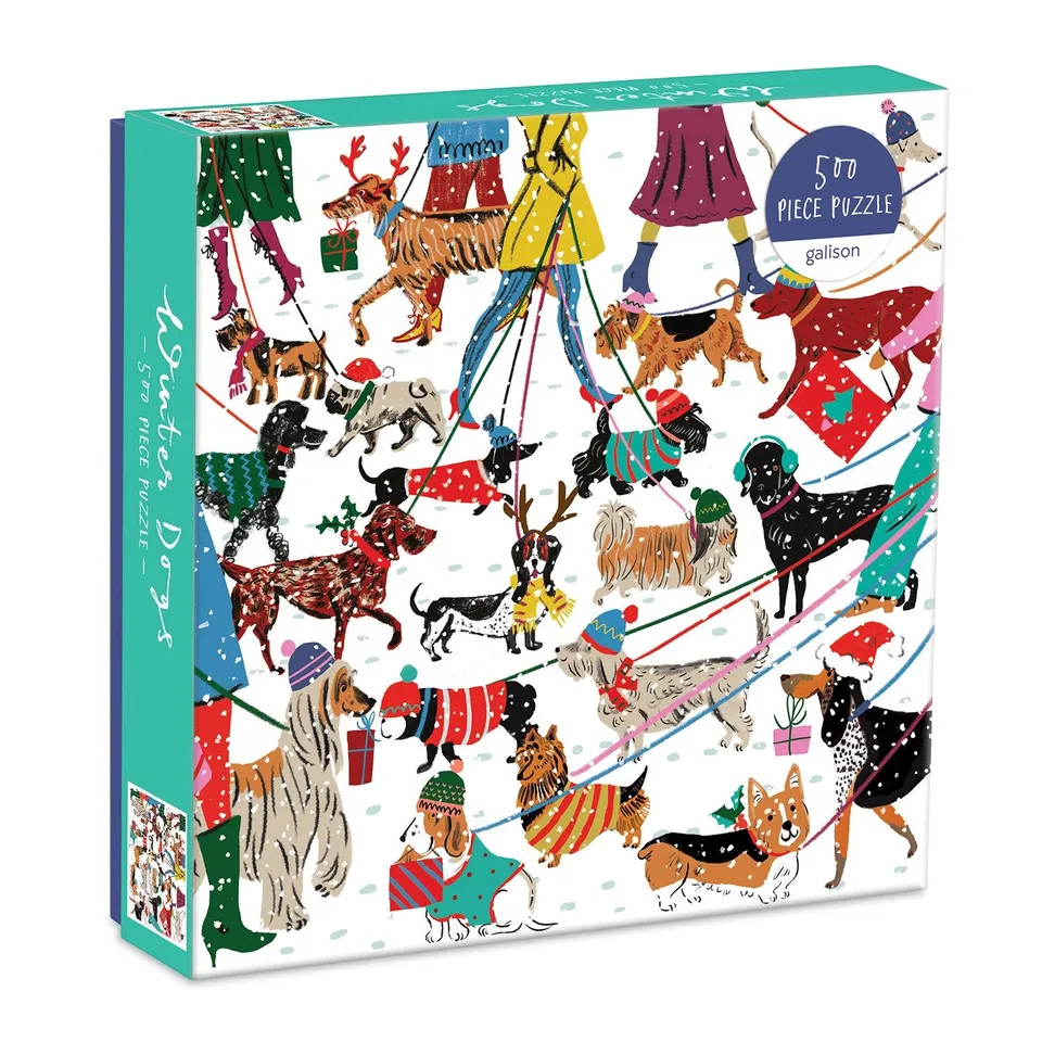 galison-winter-dogs-500-teile-puzzle-weihnachten-hunde image 1