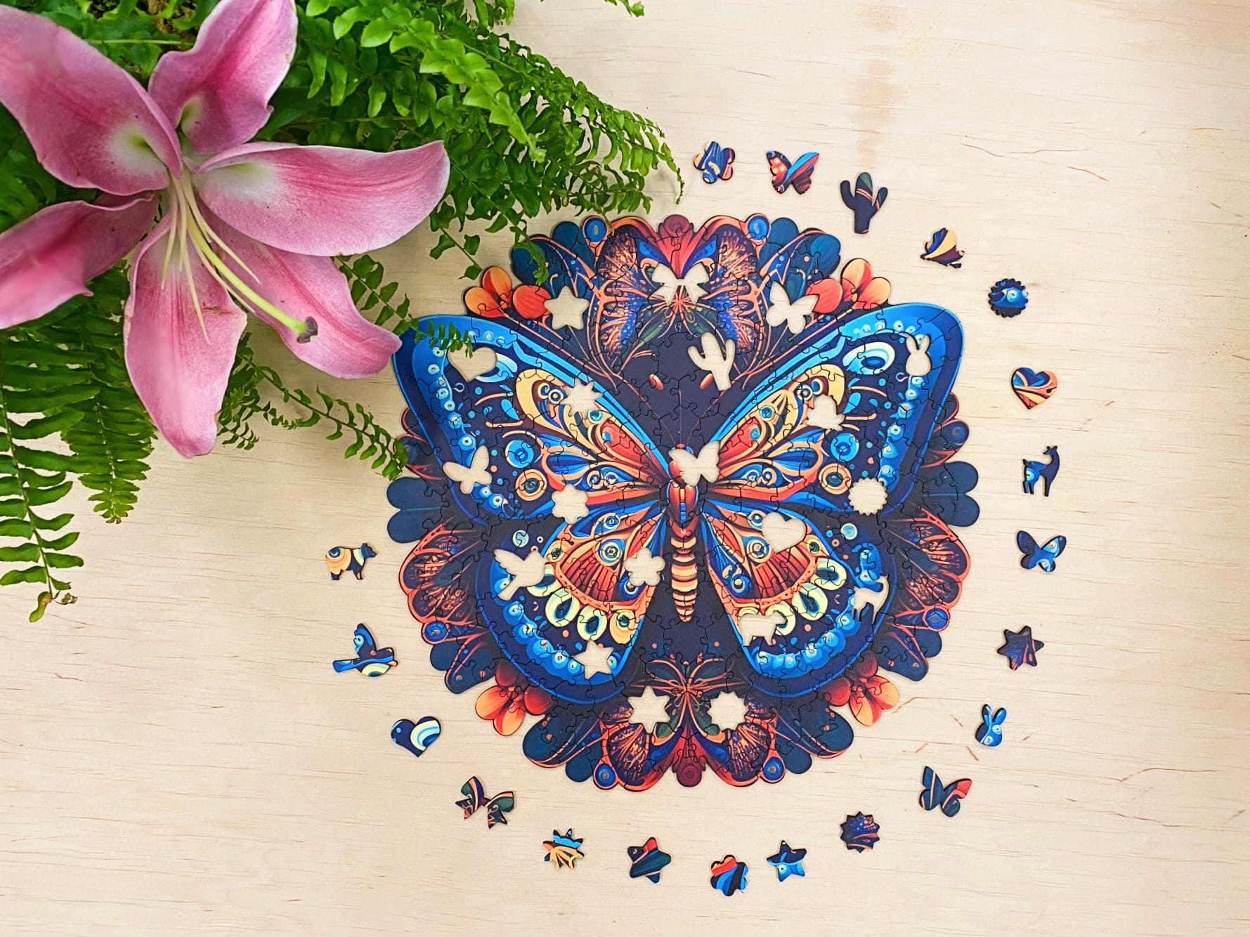 milliwood-peace-and-harmony-motyl-holzpuzzle-206-teile-mandala image 2