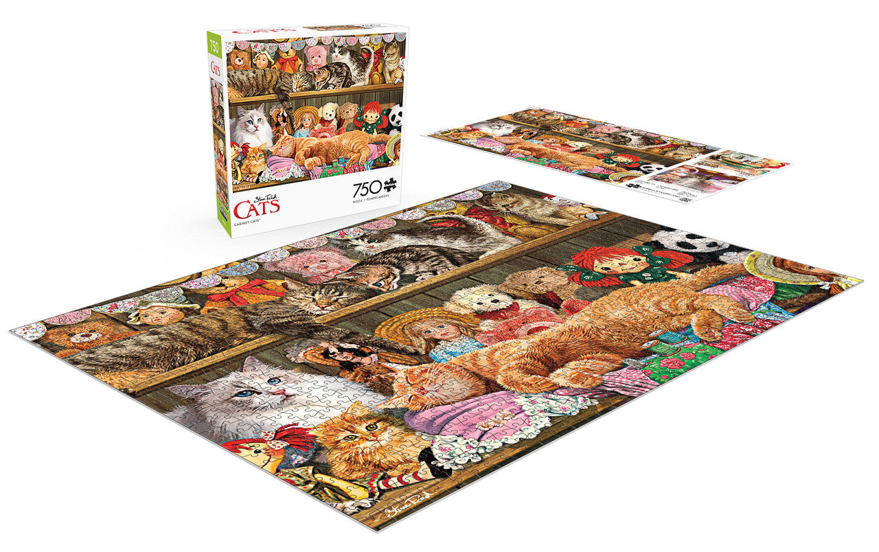 buffalo-games-cabinet-cats-750-teile-katzen-puzzle-regale image 3