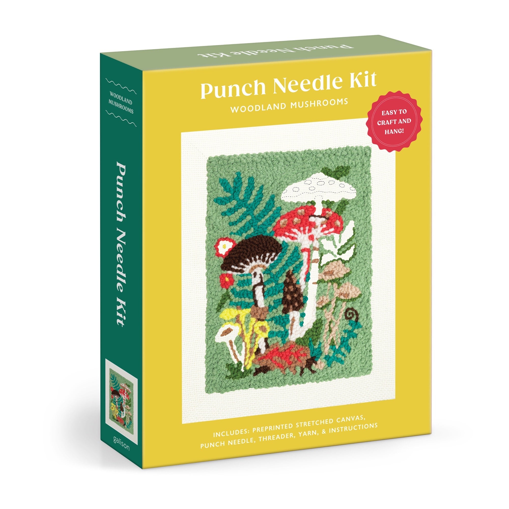 galison-woodland-mushrooms-punch-needle-set-pilze image 1