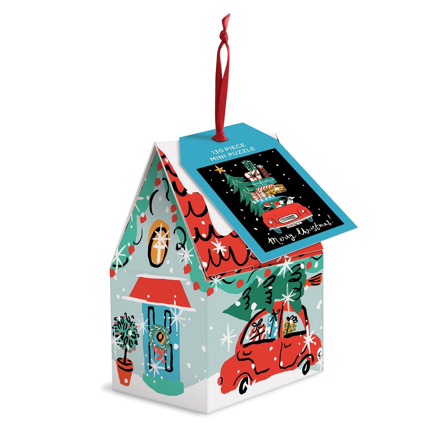 galison-christmas-car-puzzle-anh-nger-130-teile-weihnachtsauto image 1