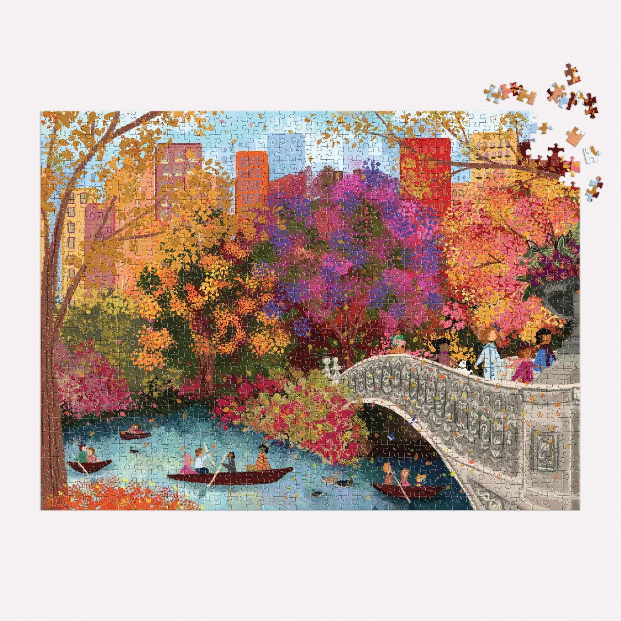 galison-joy-laforme-autumn-on-bow-bridge-puzzle-1000-teile image 4