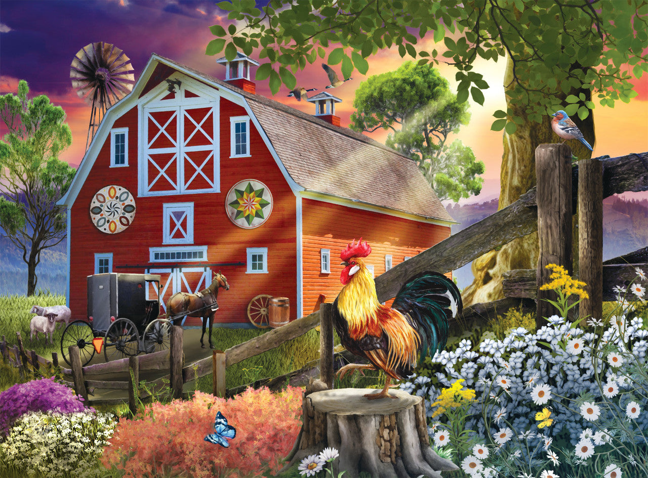 buffalo-games-country-life-morning-at-the-farm-puzzle-1000-teile-bauernhof image 1