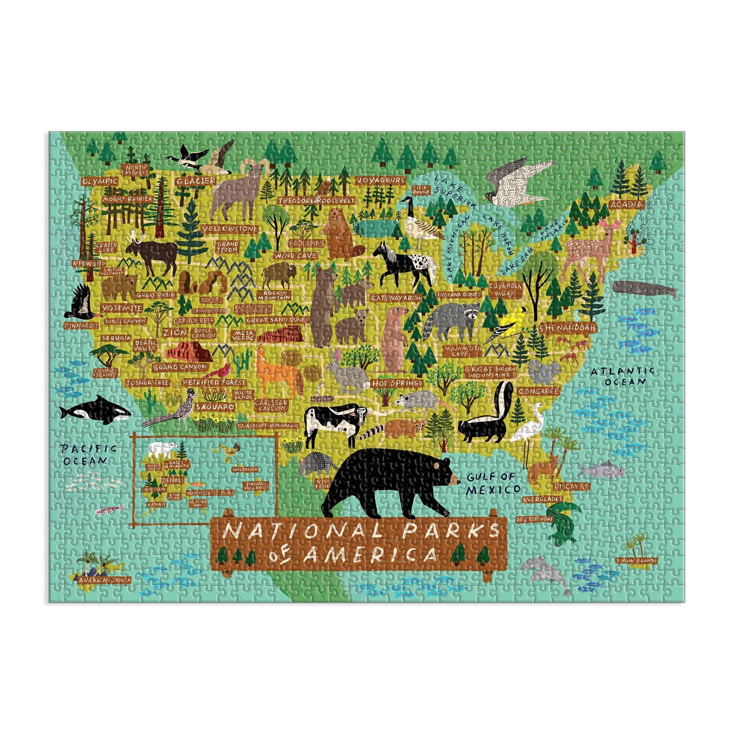 galison-national-parks-of-america-puzzle-1000-teile-karte image 3