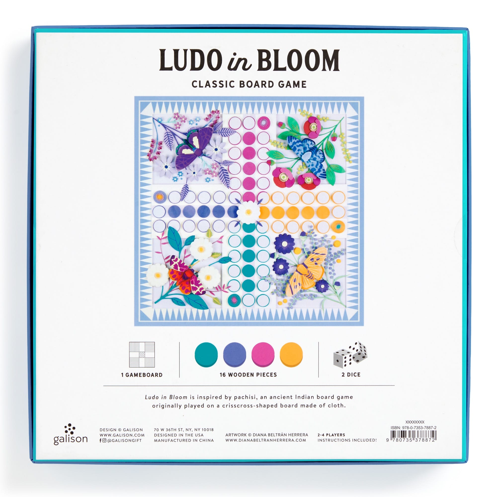 galison-ludo-in-bloom-brettspiel-holzfiguren-schmetterling image 6