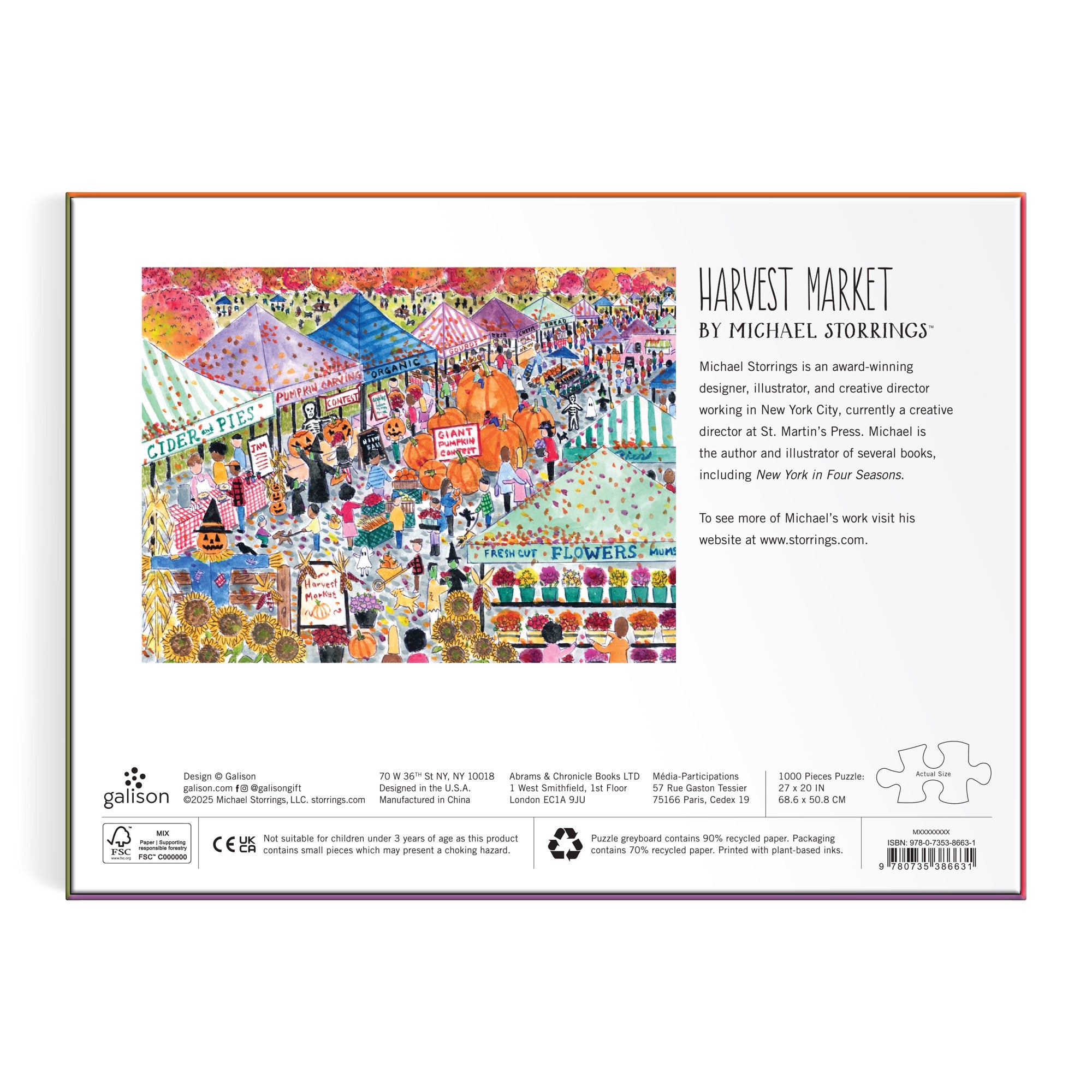 galison-michael-storrings-harvest-market-puzzle-1000-teile-herbst image 7