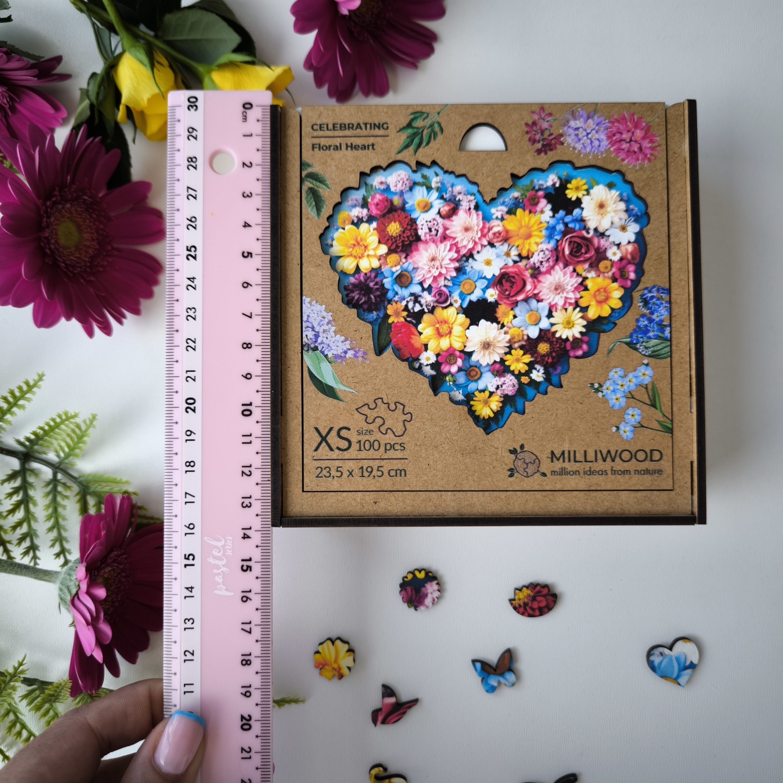 milliwood-celebrating-herz-holzpuzzle-100-teile-blumengeschenk image 6