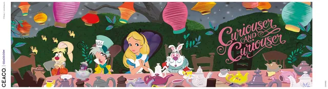 buffalo-games-alice-in-wonderland-tea-party-puzzle-750-teile-panorama image 1
