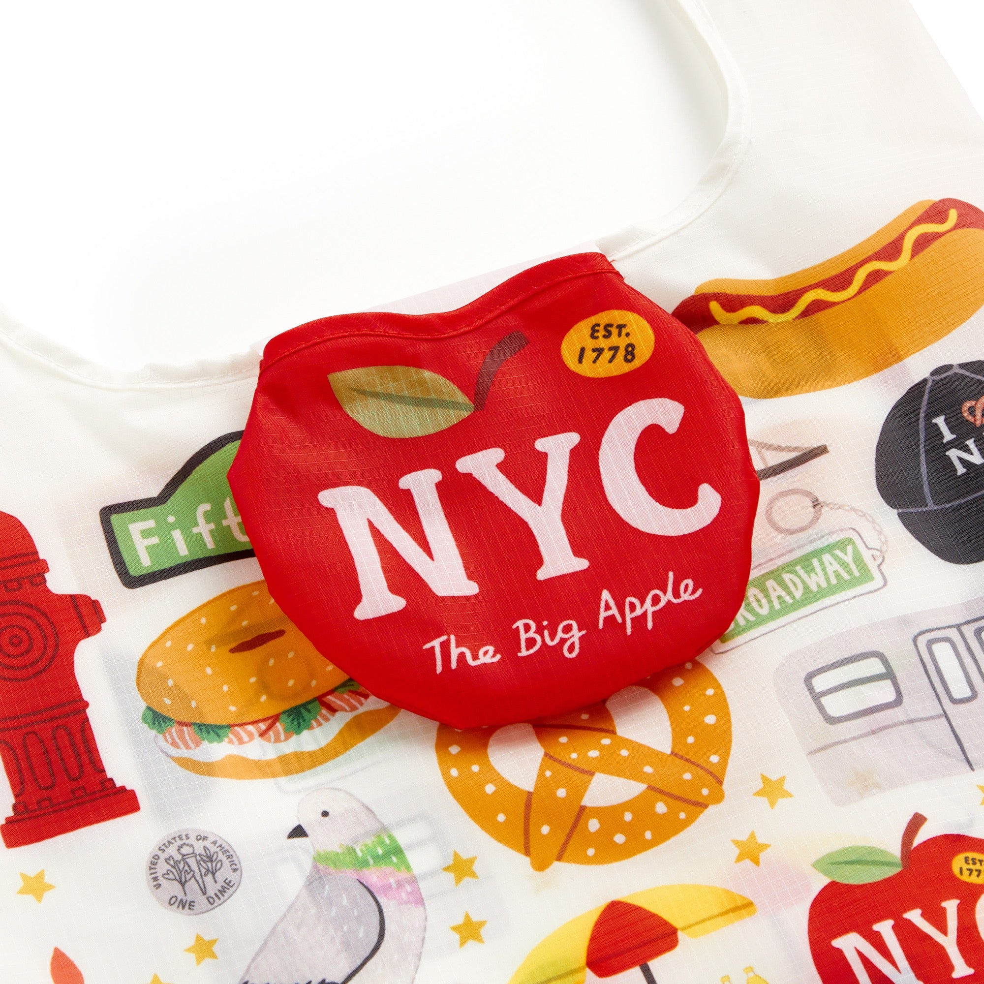 galison-the-big-apple-tote-bag-nylon-packbar-nyc image 3